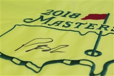 Patrick Reed Signed 2018 Masters Embroidered Flag JSA ALOA