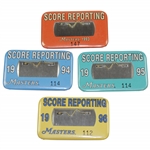 1993-1996 Masters Tournament Scorer & Score Reporting Badges - #147, #114, #114 & #112
