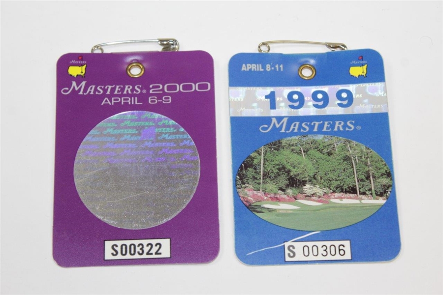 1999, 2000 & 2003(x2) Masters Tournament SERIES Badges