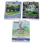 2016, 2017 & 2018 Masters Tournament SERIES Badges - Willett, Sergio, & Reed