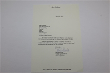 Jack Nicklaus Signed Undated Masters Embroidered Flag with Years Won Notation JSA ALOA