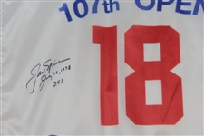 Jack Nicklaus Signed 107th OPEN St. Andrews Replica White Flag with 1978 Date & Score & Letter JSA ALOA