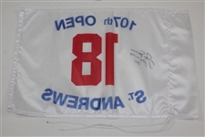Jack Nicklaus Signed 107th OPEN St. Andrews Replica White Flag with 1978 Date & Score & Letter JSA ALOA
