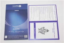 2012 OPEN Championship at Royal Lytham & St. Annes Competitor Yardage Book with Blue Course Scorecard