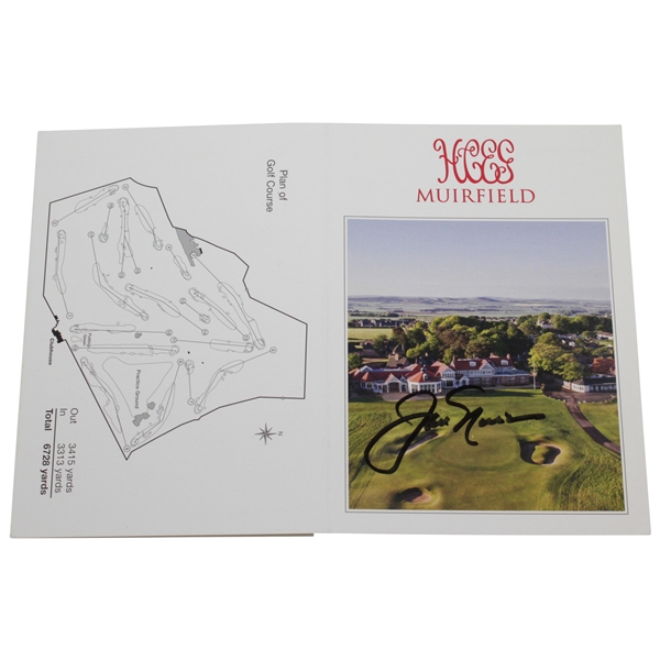 Jack Nicklaus Signed Muirfield Scorecard with Letter JSA ALOA