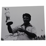 Lee Trevino Signed Photo at The 1971 Open at Royal Birkdale Holding Trophy JSA ALOA