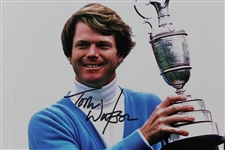 Tom Watson Signed Photo at The 1980 Open at Muirfield Holding TrophyJSA ALOA