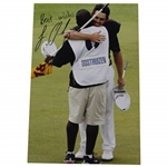 Louis Oosthuizen Signed Photo at The 2010 Open at St. Andrews Hugging Caddy JSA ALOA