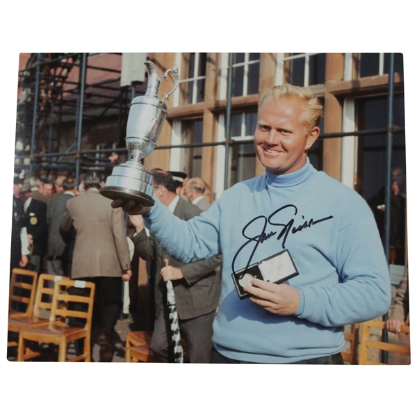 Jack Nicklaus Signed Photo at The 1966 Open at Muirfield with Letter - JSA ALOA