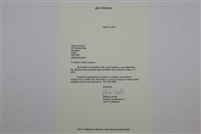 Jack Nicklaus Signed Photo at The 1966 Open at Muirfield with Letter - JSA ALOA