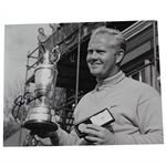 Jack Nicklaus Signed Black & White Photo at The 1966 Open at Muirfeild with Letter - JSA ALOA
