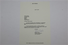 Jack Nicklaus Signed Photo at 1973 PGA at Canterbury GC with Letter - JSA ALOA