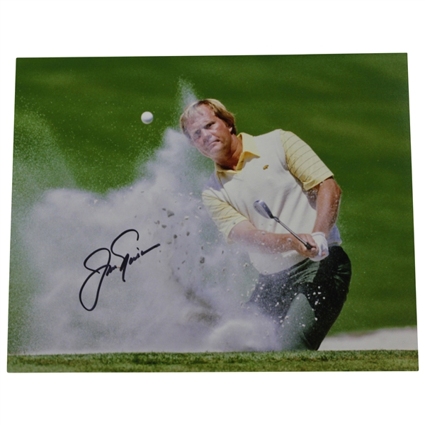 Jack Nicklaus Signed Photo 04/10/1986 Masters Bunker Shot with Letter - JSA ALOA