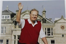 Jack Nicklaus Signed Portrait Photo 2005 Farewell To The Open at with Letter - JSA ALOA