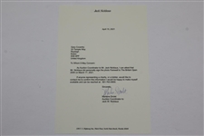 Jack Nicklaus Signed Landscape Photo 2005 Farewell To The Open at with Letter - JSA ALOA