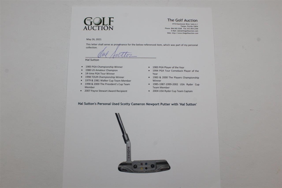 Hal Sutton's Personal Used Scotty Cameron Newport Putter with 'Hal Sutton'