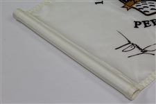 Woods & Nicklaus Signed 2000 US Open at Pebble Beach Embroidered Flag JSA ALOA