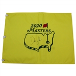Dustin Johnson Signed 2020 Masters Embroidered Flag JSA ALOA
