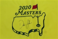 Dustin Johnson Signed 2020 Masters Embroidered Flag JSA ALOA