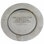 1955 Pine Valley Golf Club Member Guest 7th Flight Consolation Winner Sterling Plate - H.L. Schimpf