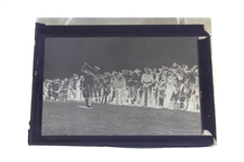 Original Bobby Jones 1930 Glass Negative - Walker Cup at Sandwich - 4 x 5