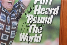 Justin Leonard Signed 1999 Ryder Cup Victory Putt Photo - Framed JSA ALOA