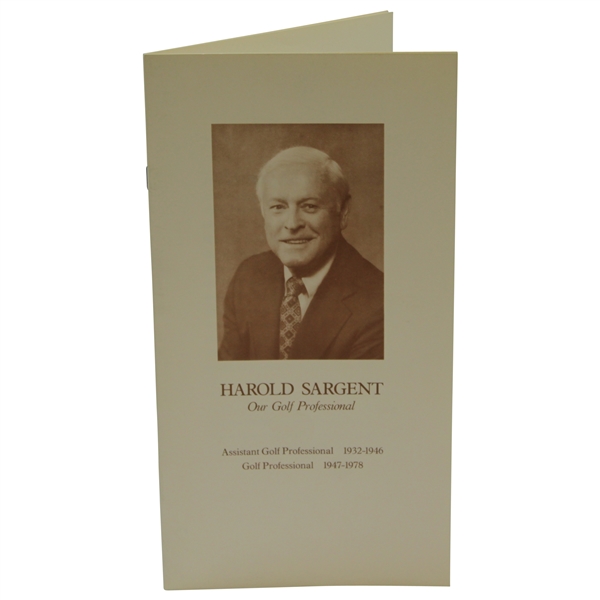1979 Atlanta Athletic Club Tribute Dinner to Harold Sargent -Sargent Family Collection