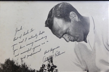 Arnold Palmer Signed & Inscribed Large Photo to Jack Sargent - Framed JSA ALOA