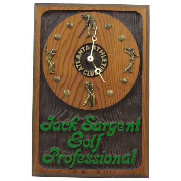 Jack Sargents Atlanta Athletic Club Personal Jack Sargent Golf Professional Clock