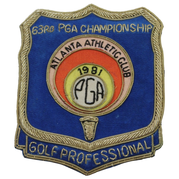 Jack Sargent's 1981 Atlanta Athletic Club - 63rd PGA Championship Golf Professional Crest