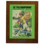 Jack Sargents 1981 PGA Championship at Atlanta Athletic Club Wood Appreciation Plaque