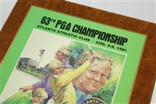 Jack Sargent's 1981 PGA Championship at Atlanta Athletic Club Wood Appreciation Plaque