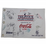 2004 TOUR Championship Flag Signed by Tiger, Mickelson, & others - Jack Sargent Collection JSA ALOA