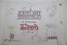 2004 TOUR Championship Flag Signed by Tiger, Mickelson, & others - Jack Sargent Collection JSA ALOA