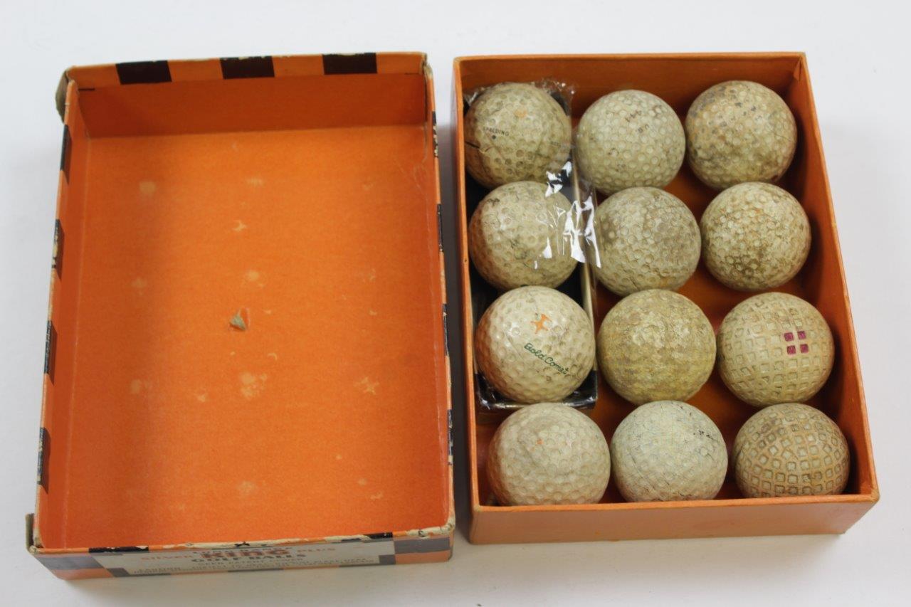 Kin Golf Balls Lot Detail - Vintage Long Range Silver KING Plus Golf Balls Box with ...