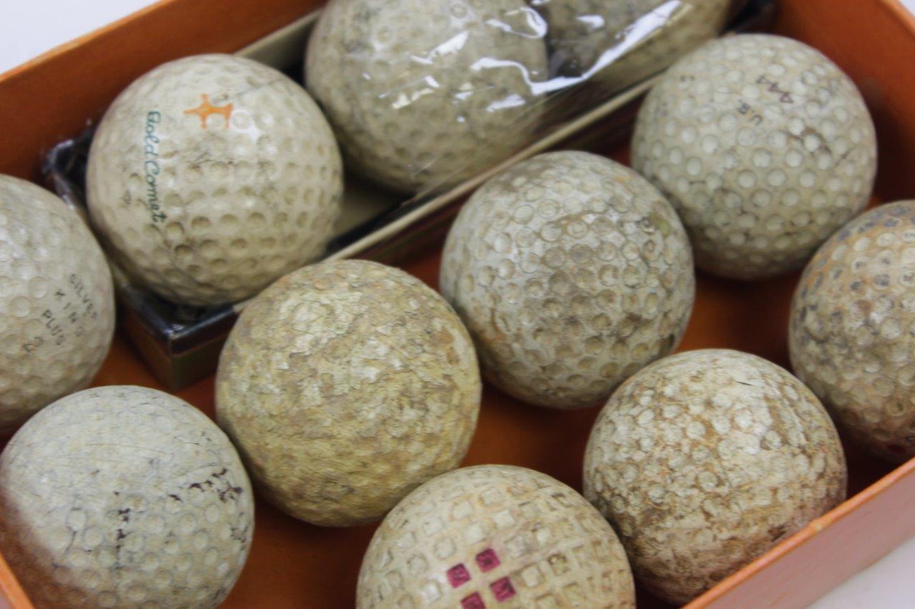 Kin Golf Balls Lot Detail - Vintage Long Range Silver KING Plus Golf Balls Box with ...