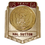 Hal Suttons Undated USGA Past Walker Cup Team Winner Badge - Red