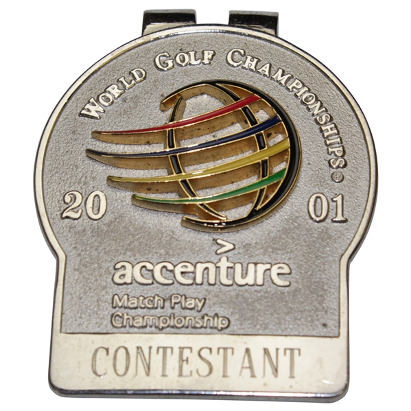 Hal Suttons 2001 World Golf Championship Accenture Match Play Contestant Clip/Badge