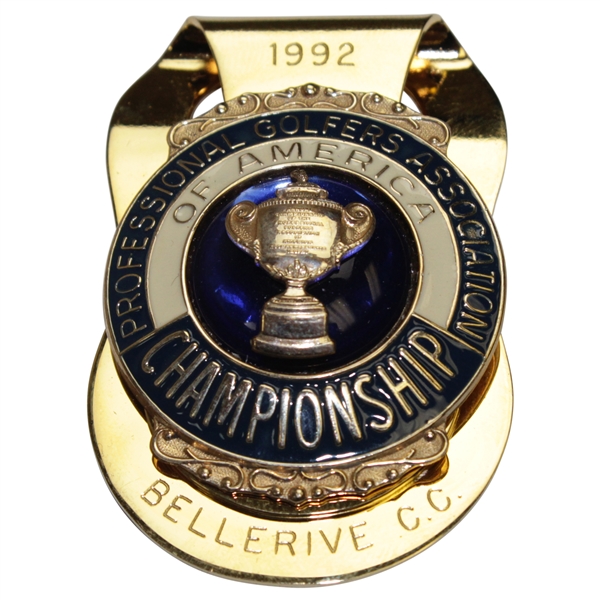 Hal Suttons 1992 PGA Championship at Bellerive CC Engraved Money Clip for Past Champion