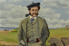Original Young Tom Morris 'St. Andrews’ Painting by Artist Bill Waugh - 1990
