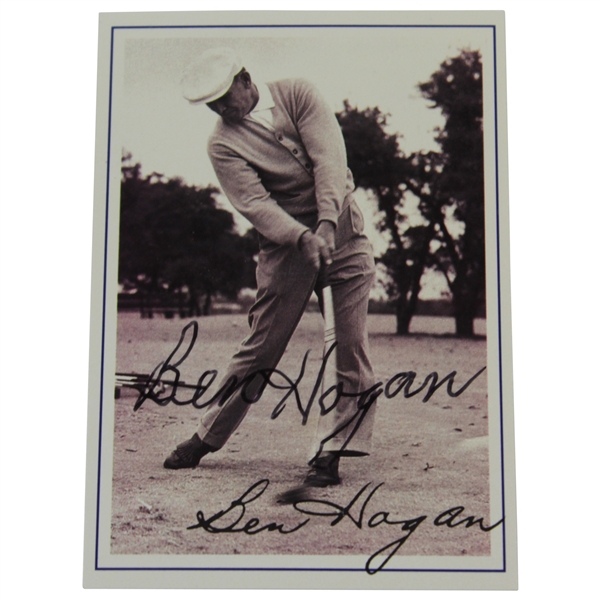 Ben Hogan Signed Career Highlights Golf Card JSA ALOA