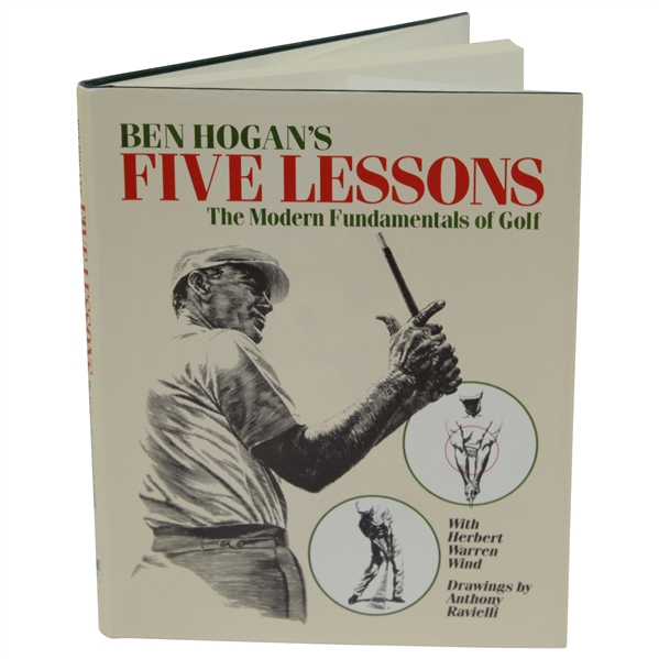 Ben Hogan Twice-Signed Ben Hogans Five Lessons: Fundamentals of Golf Book JSA ALOA