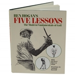 Ben Hogan Twice-Signed Ben Hogans Five Lessons: Fundamentals of Golf Book JSA ALOA