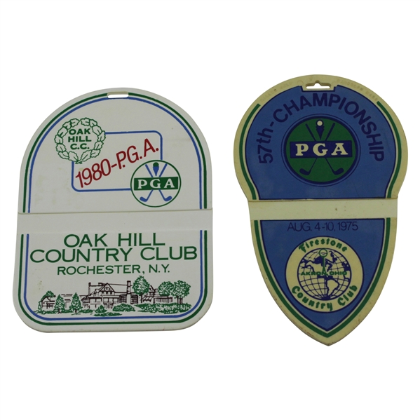 1975 & 1980 PGA Championship Plastic Bag Tags - Both Are Nicklaus Wins!