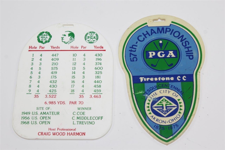 1975 & 1980 PGA Championship Plastic Bag Tags - Both Are Nicklaus Wins!