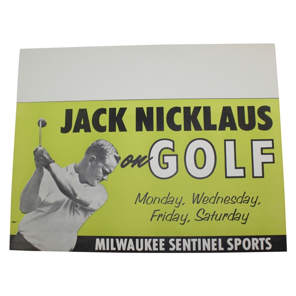 1960s Jack Nicklaus Milwaukee Sentinel Advertising Broadside 12" x 15"