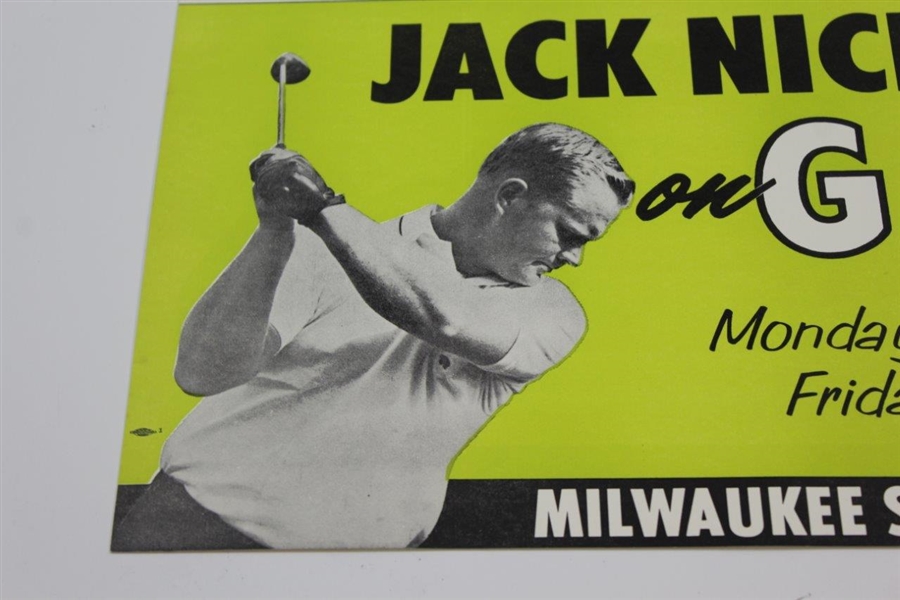 1960's Jack Nicklaus Milwaukee Sentinel Advertising Broadside 12 x 15