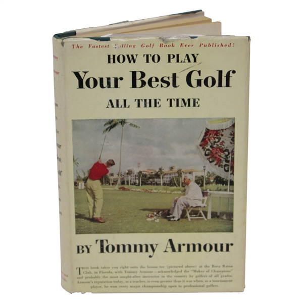 Tommy Armour Signed 1953 How To Play Your Best Golf All the Time Book JSA ALOA