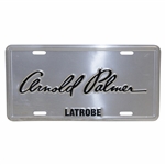 Arnold Palmer Original Silver Colored Latrobe Dealership Licence Plate