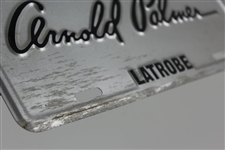 Arnold Palmer Original Silver Colored Latrobe Dealership Licence Plate